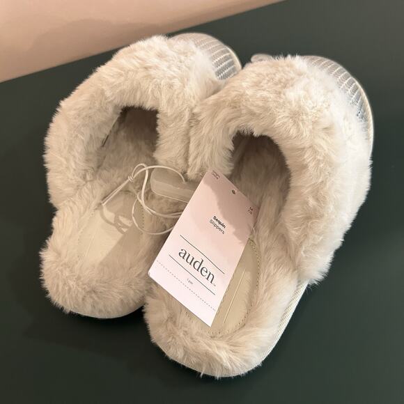 Auden Silver Sequin Slippers Womens 9/10 Sparkly New Year Christmas Bridal Party - Picture 3 of 3